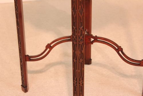 A QUALITY EDWARDIAN CHIPPENDALE STYLE KETTLE STAND - ADDITIONAL PHOTO 6
