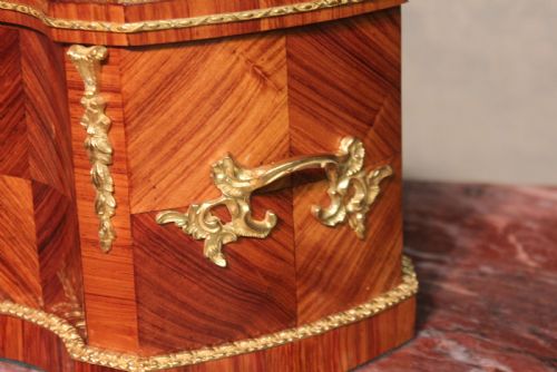 A FINE VICTORIAN KINGWOOD AND ORMOLU MOUNTED TABLE TOP JARDINIERE WITH PAINTED PLAQUES - ADDITIONAL PHOTO 5