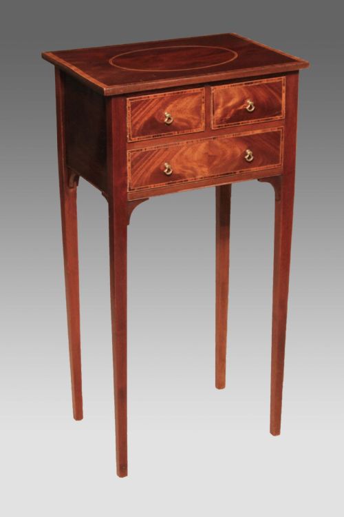 the quality edwardian mahogany inlaid side table - CATEGORY: ANTIQUE TABLES - DATED 1910