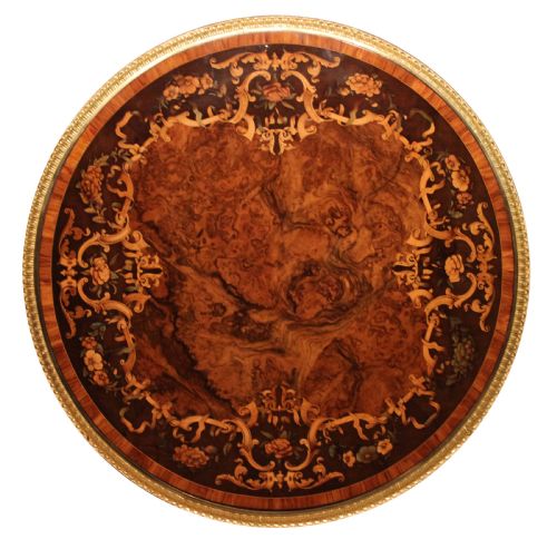 AN EXCEPTIONALLY FINE INLAID WALNUT AND KINGWOOD MARQUETRY CENTRE TABLE ATTRIBUTED TO EDWARD HOLMES BALDOCK - ADDITIONAL PHOTO 7