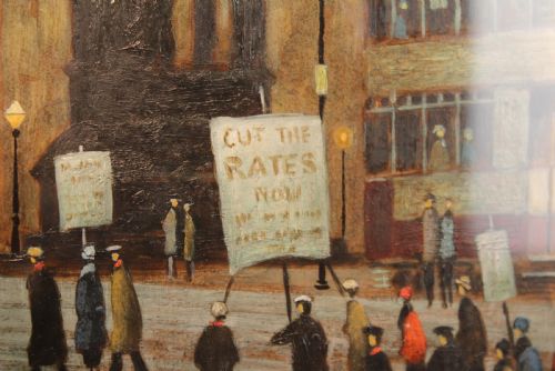 ARTHUR DELANEY 1927 1987 ALBERT SQUARE OIL ON BOARD SIGNED TO LOWER RIGHT - ADDITIONAL PHOTO 2