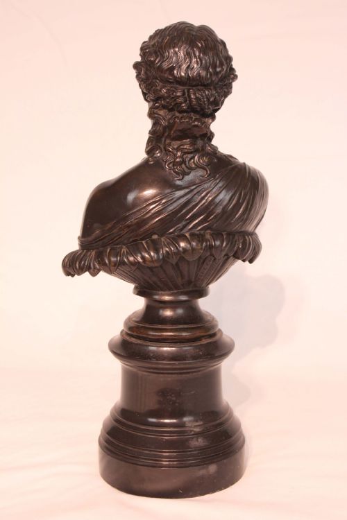 THE QUALITY LATE 19TH CENTURY FRENCH BRONZE OF A FEMALE BUST - ADDITIONAL PHOTO 3