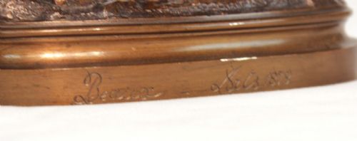 THE QUALITY 19TH CENTURY FRENCH BRONZE SCULPTURE OF BULL DOG BY PROSPER LECOURTIER - ADDITIONAL PHOTO 2
