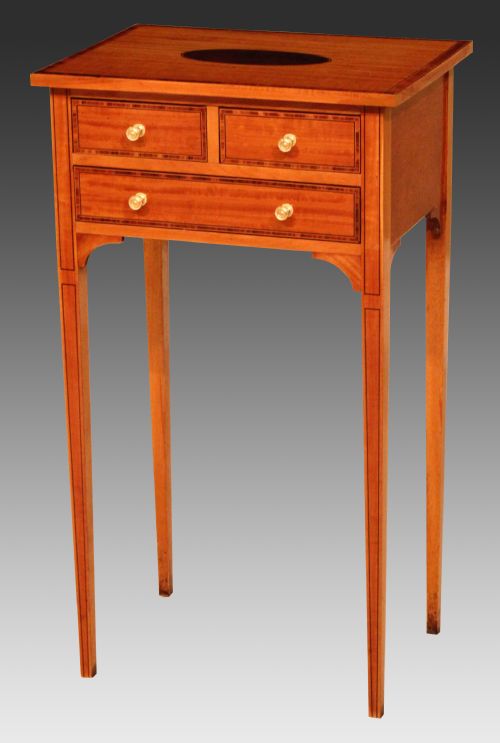the quality edwardian satinwood inlaid side table - CATEGORY: ANTIQUE TABLES - DATED EDWARDIAN