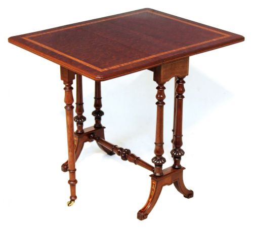 A LOVELY VICTORIAN MAHOGANY PLUM PUDDING BABY SUTHERLAND TABLE - ADDITIONAL PHOTO 4
