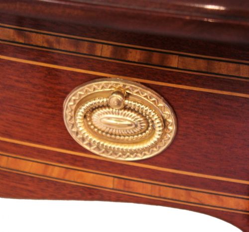 THE QUALITY EDWARDIAN MAHOGANY INLAID PEMBROKE TABLE - ADDITIONAL PHOTO 4