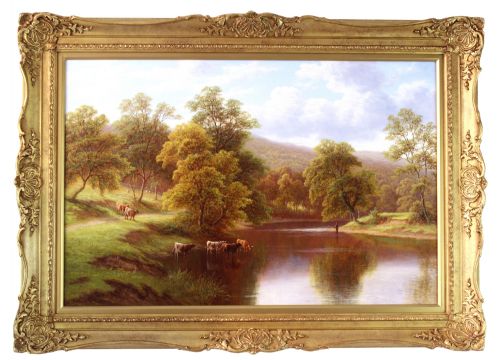 william mellor 1851 1931 oil on canvas - CATEGORY: ANTIQUE ART - DATED 1890