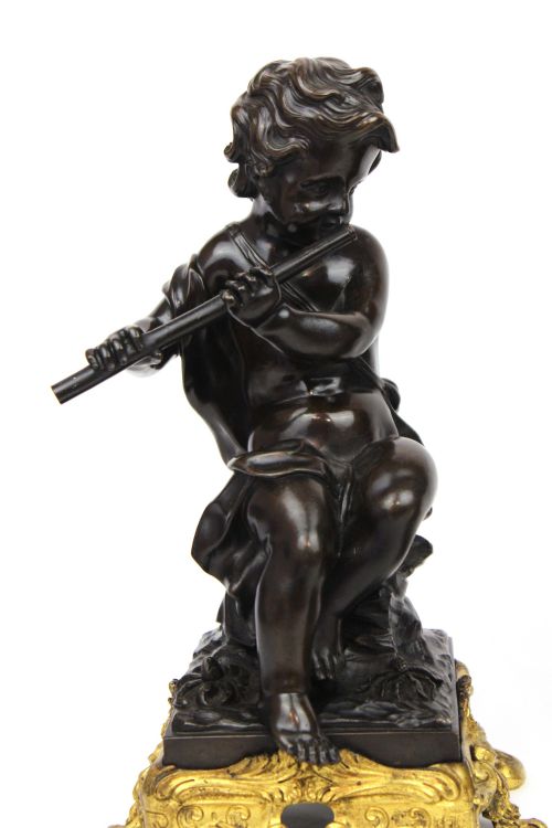 A PAIR OF 19TH CENTURY BRONZE CHERUBS - ADDITIONAL PHOTO 2