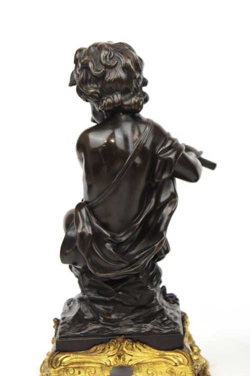 A PAIR OF 19TH CENTURY BRONZE CHERUBS - ADDITIONAL PHOTO 4