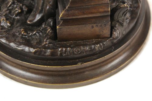 HYPPOLITE FRANCOIS MOREAU 18321927 BRONZE FIGURAL SCULPTURE - ADDITIONAL PHOTO 5