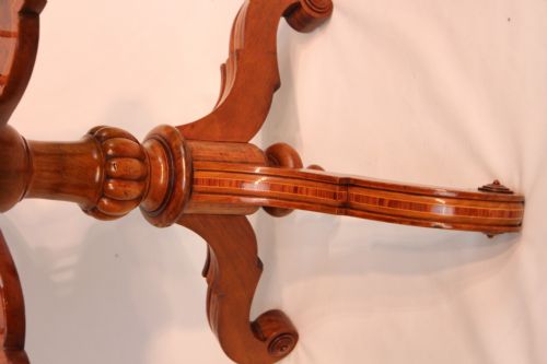 A FINE VICTORIAN BURR WALNUT INLAID REVOLVING LIBRARY TABLE - ADDITIONAL PHOTO 2