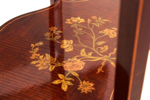 AN EDWARDS AND ROBERTS INLAID VICTORIAN MAHOGANY KIDNEY SIDE TABLE - ADDITIONAL PHOTO 2