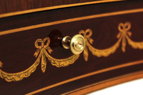 AN EDWARDS AND ROBERTS INLAID VICTORIAN MAHOGANY KIDNEY SIDE TABLE - ADDITIONAL PHOTO 3