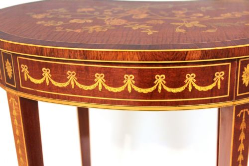 AN EDWARDS AND ROBERTS INLAID VICTORIAN MAHOGANY KIDNEY SIDE TABLE - ADDITIONAL PHOTO 6