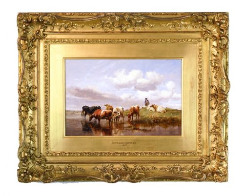 thomas sidney cooper oil on canvas 1803 1902 - CATEGORY: ANTIQUE ART - DATED 19TH CENTURY