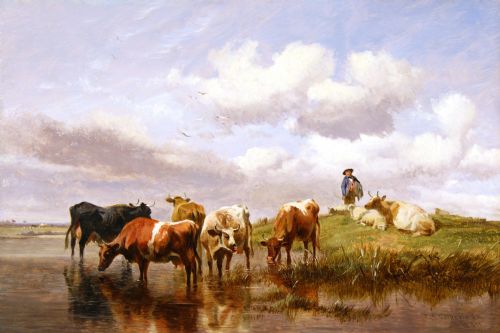 THOMAS SIDNEY COOPER OIL ON CANVAS 1803 1902 - ADDITIONAL PHOTO 1