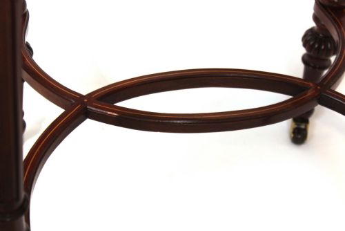 AN ELEGANT VICTORIAN MAHOGANY KIDNEY SHAPED SIDE TABLE - ADDITIONAL PHOTO 3