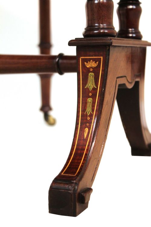 A LOVELY VICTORIAN MAHOGANY PLUM PUDDING BABY SUTHERLAND TABLE - ADDITIONAL PHOTO 5