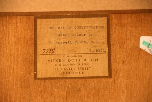 SIR WILLIAM RUSSELL FLINT 1880 1969 WATERCOLOUR - ADDITIONAL PHOTO 9