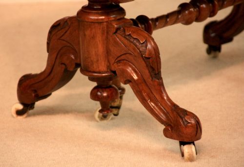 A VICTORIAN FINE QUALITY BURR WALNUT INLAID BABY SUTHERLAND TABLE - ADDITIONAL PHOTO 2