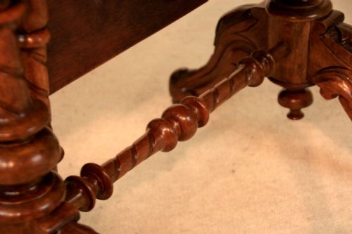 A VICTORIAN FINE QUALITY BURR WALNUT INLAID BABY SUTHERLAND TABLE - ADDITIONAL PHOTO 3