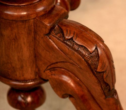 A VICTORIAN FINE QUALITY BURR WALNUT INLAID BABY SUTHERLAND TABLE - ADDITIONAL PHOTO 4