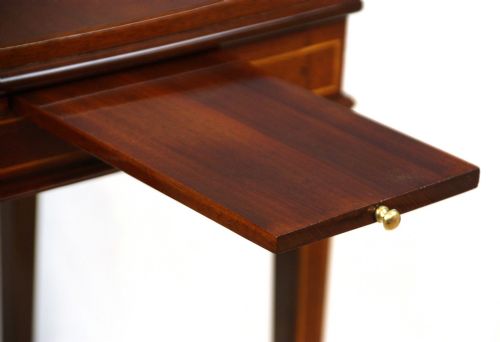 A BEAUTIFULLY INLAID MAHOGANY VICTORIAN SQUARE KETTLE STAND - ADDITIONAL PHOTO 3