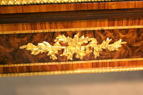 EXHIBITION QUALITY VICTORIAN BURR WALNUT INLAID ORMOLU CARD TABLE - ADDITIONAL PHOTO 7