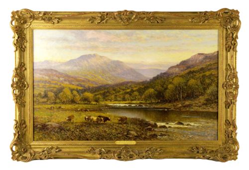alfred augustus glendening sr 1840 1921 oil on canvas - CATEGORY: ANTIQUE ART - DATED 19TH CENTURY