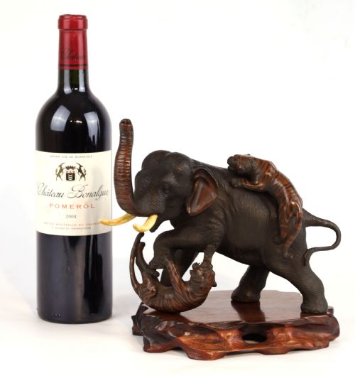 A JAPANESE MEIJI PERIOD BRONZE OF TIGERS AND ELEPHANT - ADDITIONAL PHOTO 6