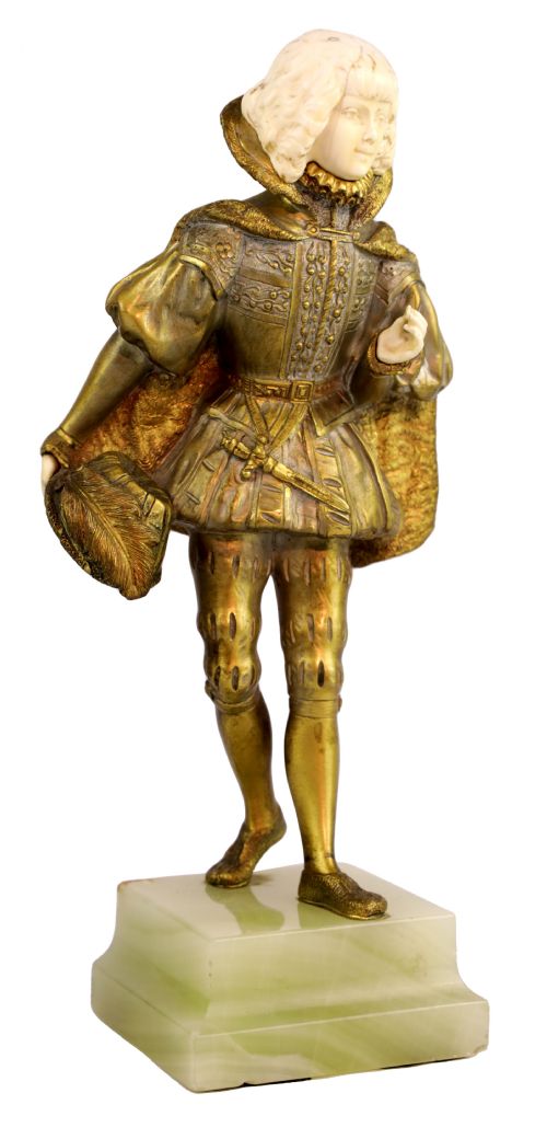 renepaul marquet 18751939 french gilt bronze figure - CATEGORY: ANTIQUE SCULPTURES - DATED 1910