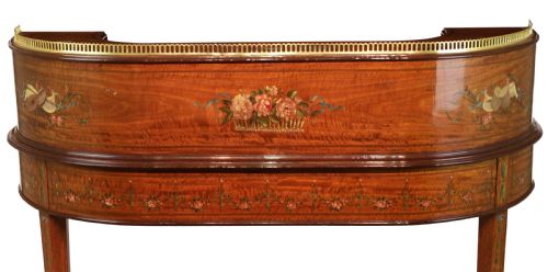 AN FINE LATE VICTORIAN MAHOGANY INLAID CARLETON HOUSE STYLE DESK - ADDITIONAL PHOTO 14