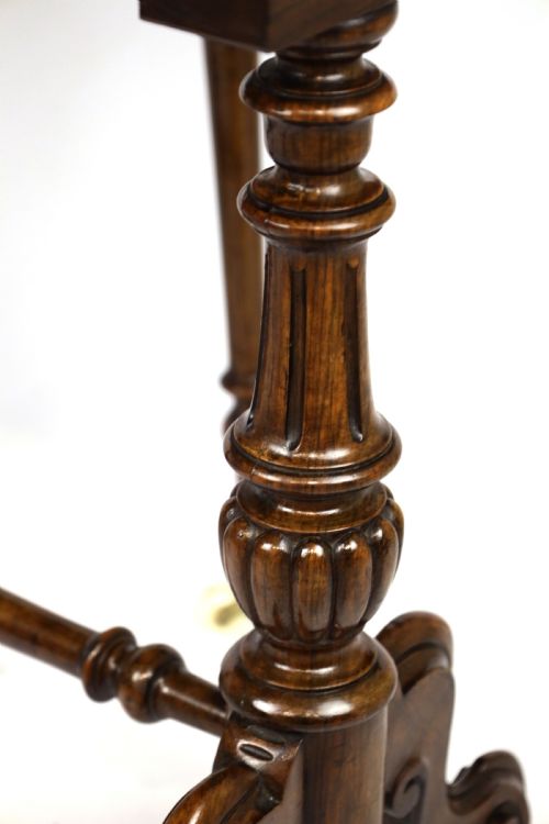 AN EXQUISITE VICTORIAN BURR WALNUT CABRIOLE LEG BABY SUTHERLAND TABLE - ADDITIONAL PHOTO 2