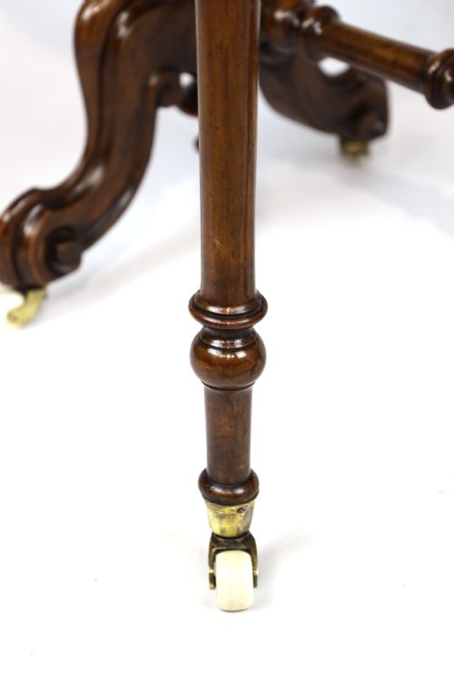 AN EXQUISITE VICTORIAN BURR WALNUT CABRIOLE LEG BABY SUTHERLAND TABLE - ADDITIONAL PHOTO 3