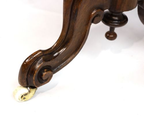 AN EXQUISITE VICTORIAN BURR WALNUT CABRIOLE LEG BABY SUTHERLAND TABLE - ADDITIONAL PHOTO 4