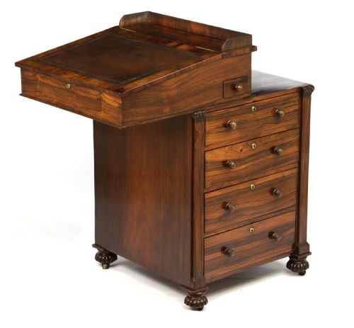 A FINE WILLIAM IV ROSEWOOD DAVEPORT - ADDITIONAL PHOTO 5