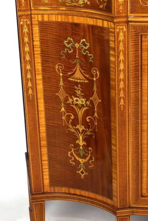 A FINE LATE 19TH CENTURY EDWARDS ROBERTS SERPENTINE DISPLAY CABINET - ADDITIONAL PHOTO 9