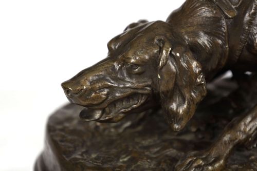 PIERRE JULES MENE 1810 1879 HUNTER AND DOG BRONZE SCULPTURE - ADDITIONAL PHOTO 4