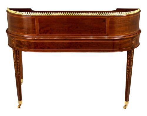AN EXHIBITION QUALITY VICTORIAN INLAID MAHOGANY CARLTON HOUSE DESK - ADDITIONAL PHOTO 1