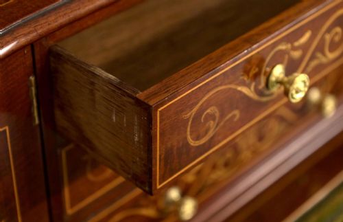 AN EXHIBITION QUALITY VICTORIAN INLAID MAHOGANY CARLTON HOUSE DESK - ADDITIONAL PHOTO 8