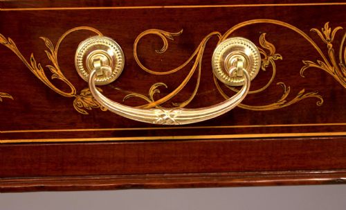 AN EXHIBITION QUALITY VICTORIAN INLAID MAHOGANY CARLTON HOUSE DESK - ADDITIONAL PHOTO 9