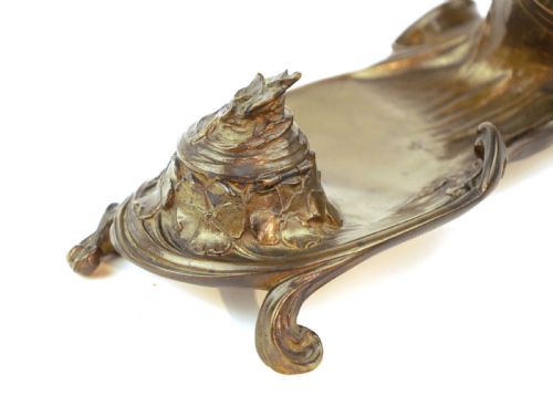 AFTER GEORGES FLAMAND 18951925 BRONZE INKSTAND - ADDITIONAL PHOTO 2