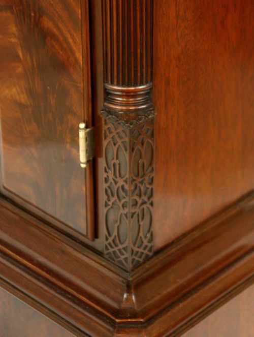 A QUALITY LATE 19TH C MAHOGANY CHIPPENDALE GRAND DAUGHTER CLOCK - ADDITIONAL PHOTO 3