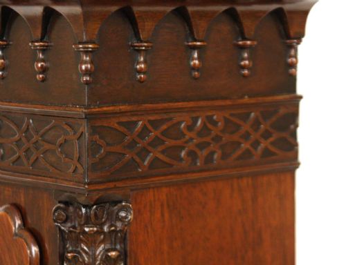 A QUALITY LATE 19TH C MAHOGANY CHIPPENDALE GRAND DAUGHTER CLOCK - ADDITIONAL PHOTO 5