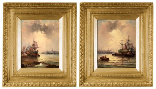 william thornley 18571935 pair of oils on canvas - CATEGORY: ANTIQUE ART - DATED 1890