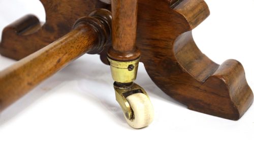 A FINE QUALITY VICTORIAN BURR WALNUT INLAID BABY SUTHERLAND TABLE - ADDITIONAL PHOTO 3