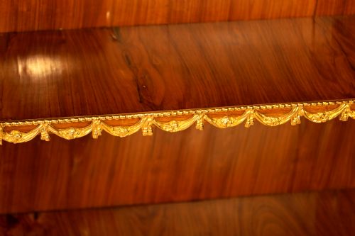 A FINE VICTORIAN ORMOLU MOUNTED WALNUT OPEN BOOKCASE - ADDITIONAL PHOTO 2