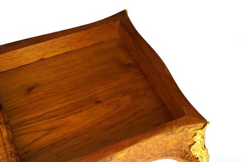 AN EXCELLENT QUALITY VICTORIAN ORMOLU MOUNTED BURR WALNUT GAMES TABLE - ADDITIONAL PHOTO 10