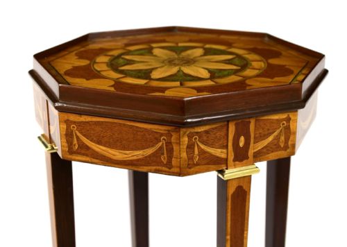 A FINE QUALITY ORMOLU AND INLAID MAHOGANY VICTORIAN KETTLE STAND - ADDITIONAL PHOTO 6
