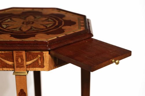 A FINE QUALITY ORMOLU AND INLAID MAHOGANY VICTORIAN KETTLE STAND - ADDITIONAL PHOTO 2